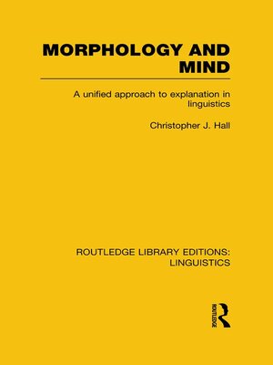 cover image of Morphology and Mind